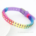 BRICOLAGE promotionnel Multi String encapsulé Band bracelet en Silicone